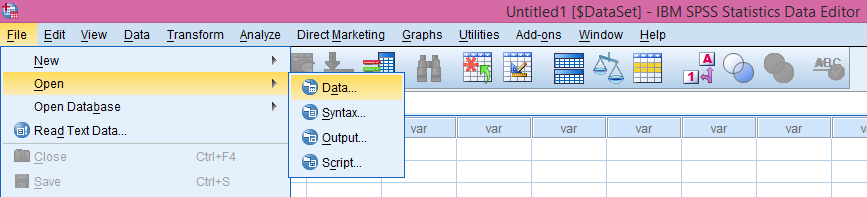 SPSS open data