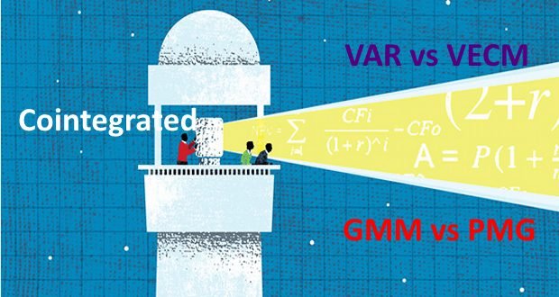 Nếu các biến có mối quan hệ đồng kết hợp thì mô hình VECM được sử dụng thay thế VAR. Trong dữ liệu bảng thì phương pháp PMG sẽ thay thế FEM/REM hoặc GMM